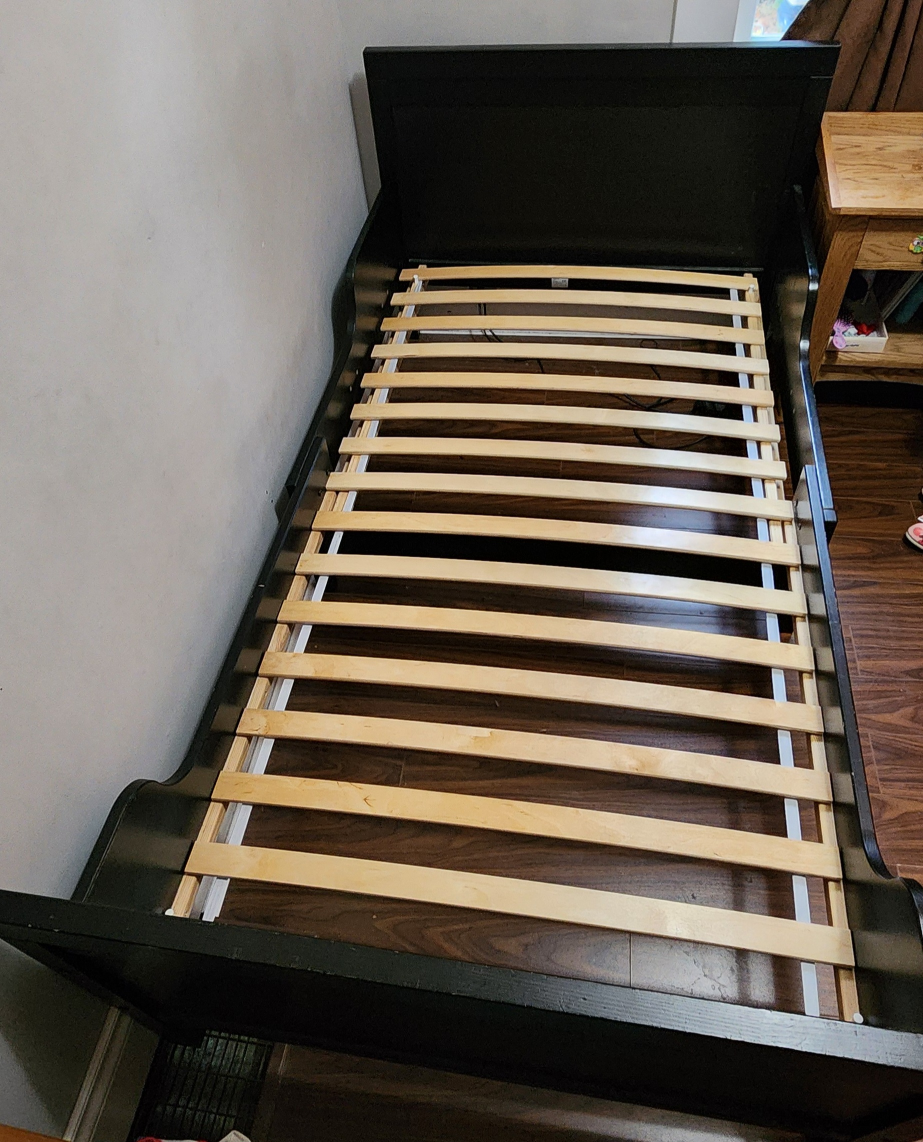 IKEA  Black extendable Sleigh Bed Frame