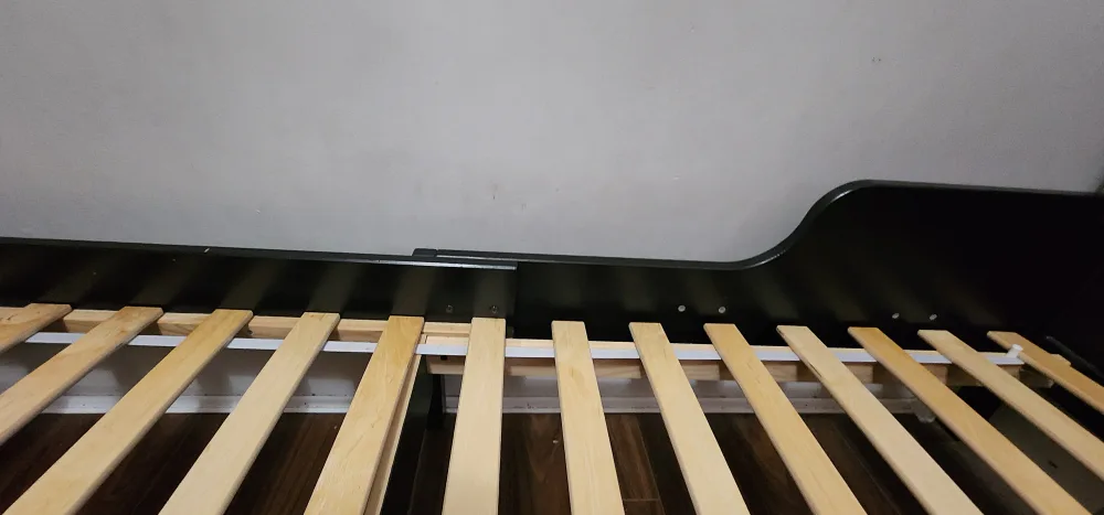 IKEA  Black extendable Sleigh Bed Frame image indicator(4)