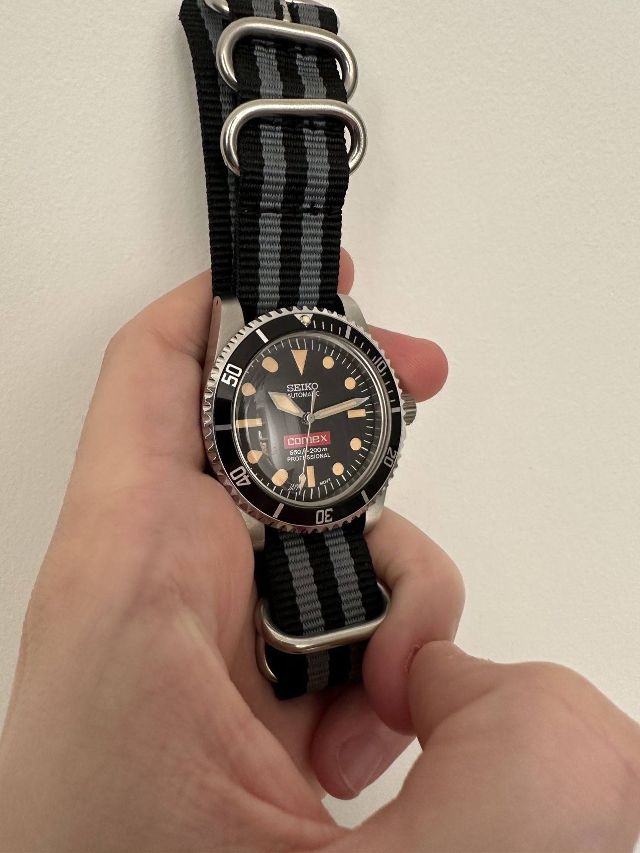 Seiko submariner mod automatic watch - photo 4