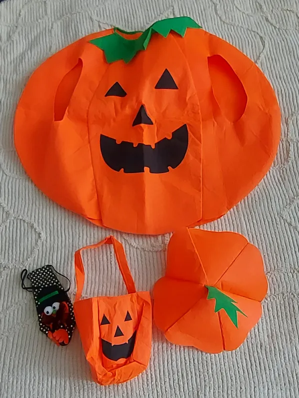 🆕Halloween Pumpkin Costume with Accessories image indicator(2)