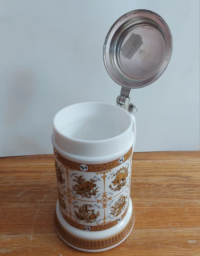 Original Antique West German Beer Stein with a Lid - NEW image indicator(6)