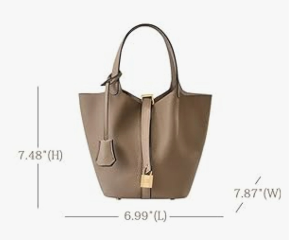 Leather bucket bag