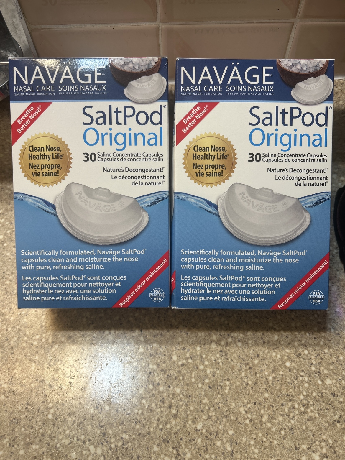 2 Boxes of Naväge SaltPod Original Saline Concentrate Capsules