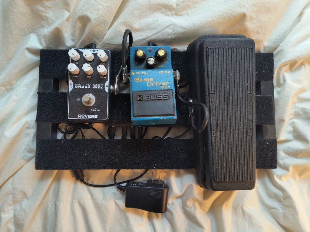 pedals/pedal board/power supply/cables!