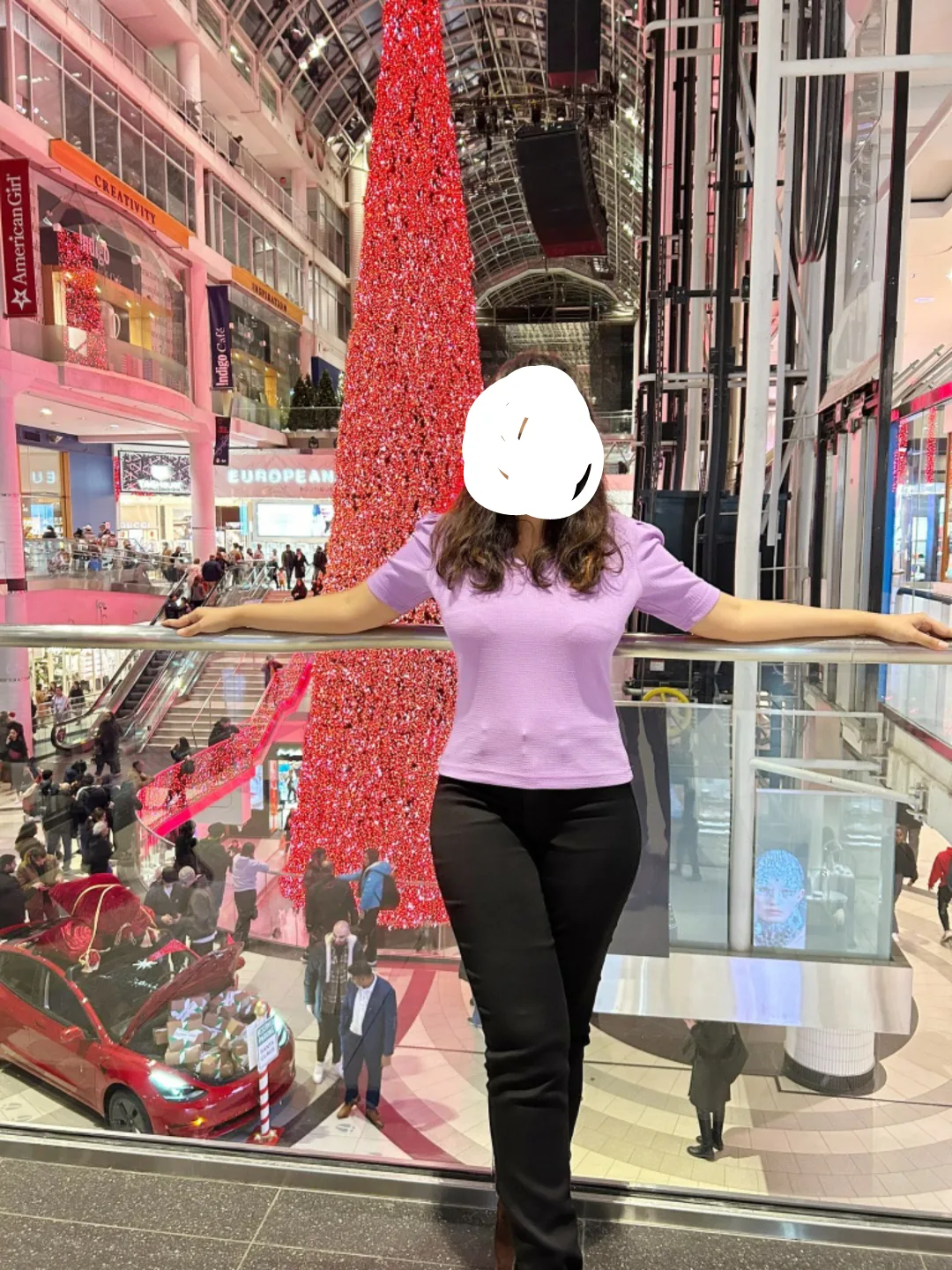 Purple V-Neck T-Shirt image indicator(3)