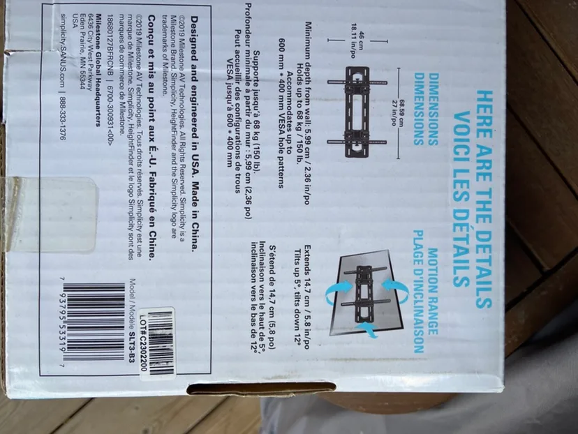 Flat screen TV mount image indicator(2)