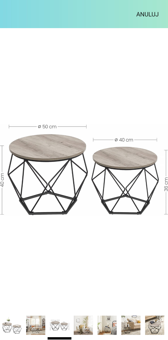 VASAGLE Coffee Table Set, 2 Piece - photo 3