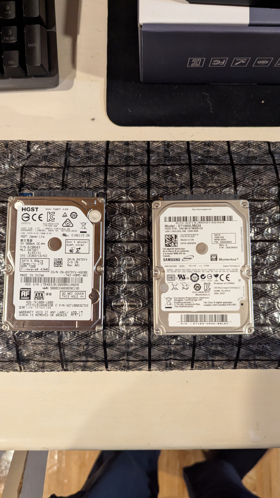 2x 1TB Hard Drives