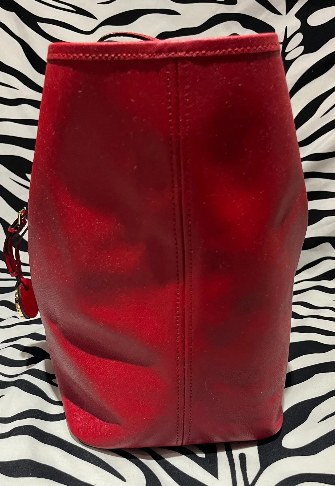 Large Red Michael Kors Tote Bag image indicator(5)