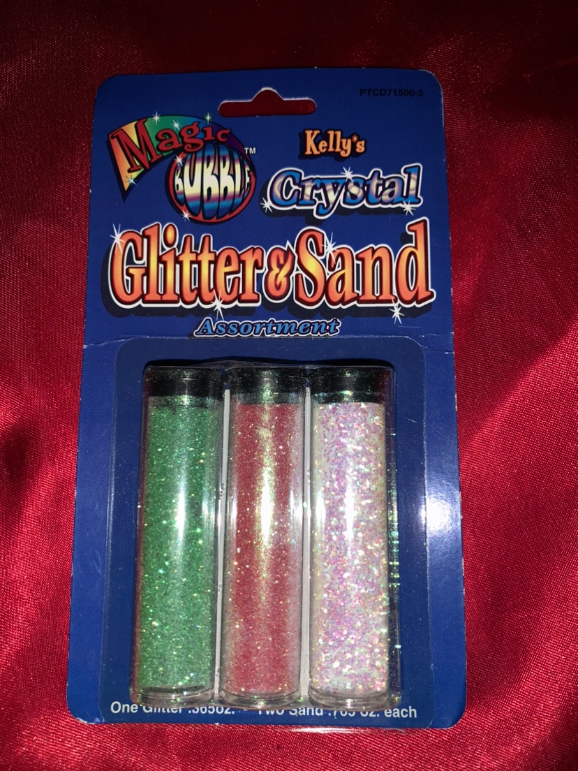 Kelly Crystal Glitter and Sand and two tone makeup bag