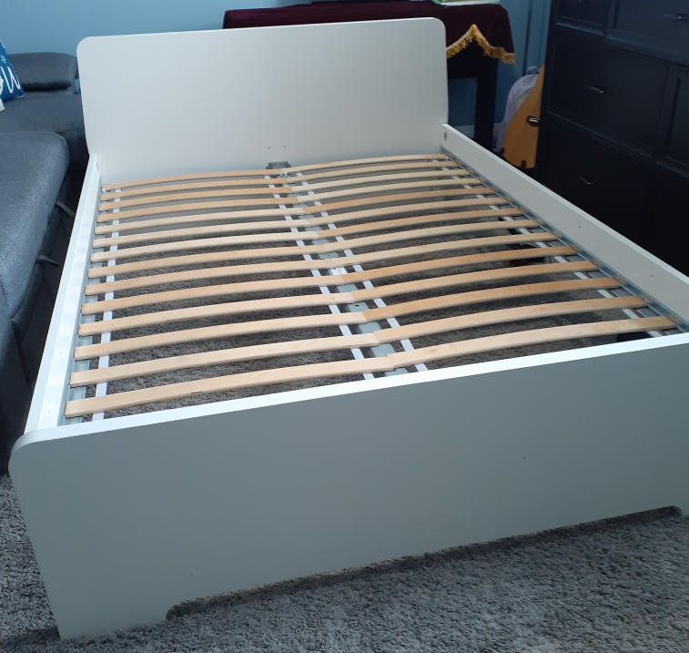 IKEA  Double Bed Frame, White (No Mattress) - photo 2