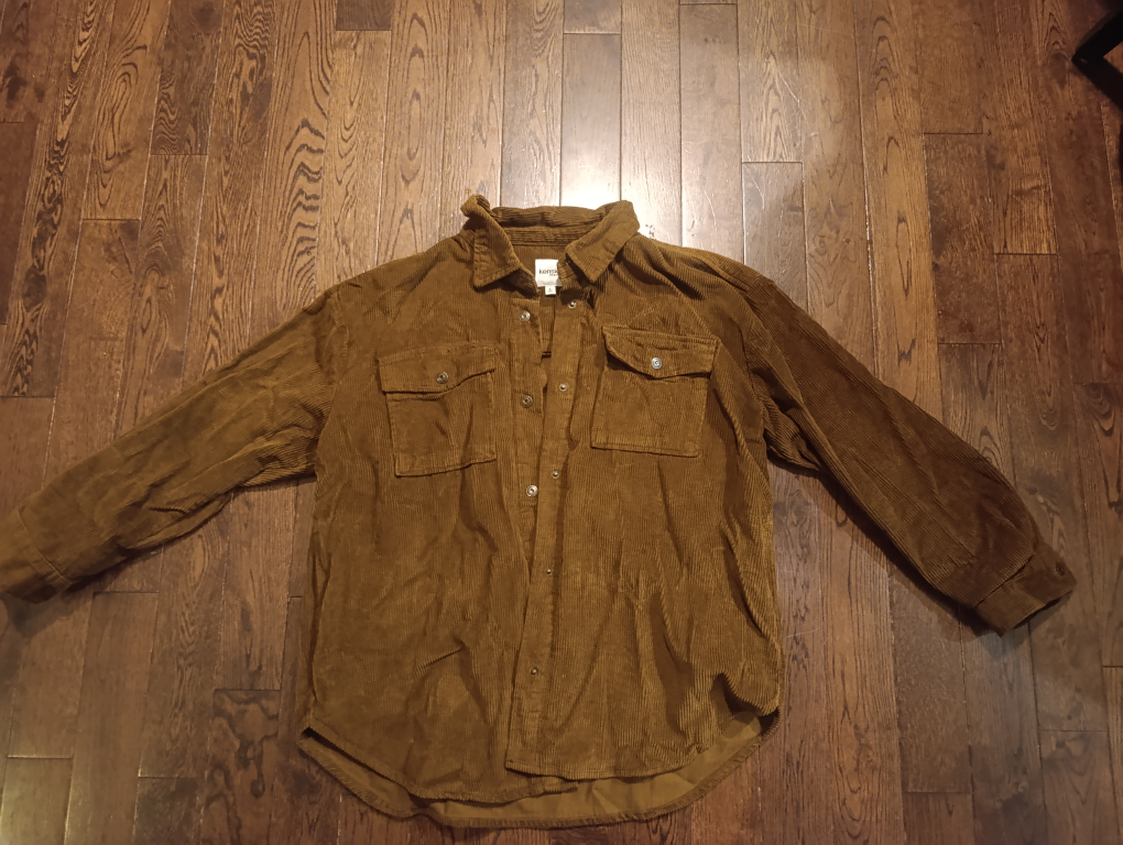 Brown Corduroy Shirt - Size L #freecycle