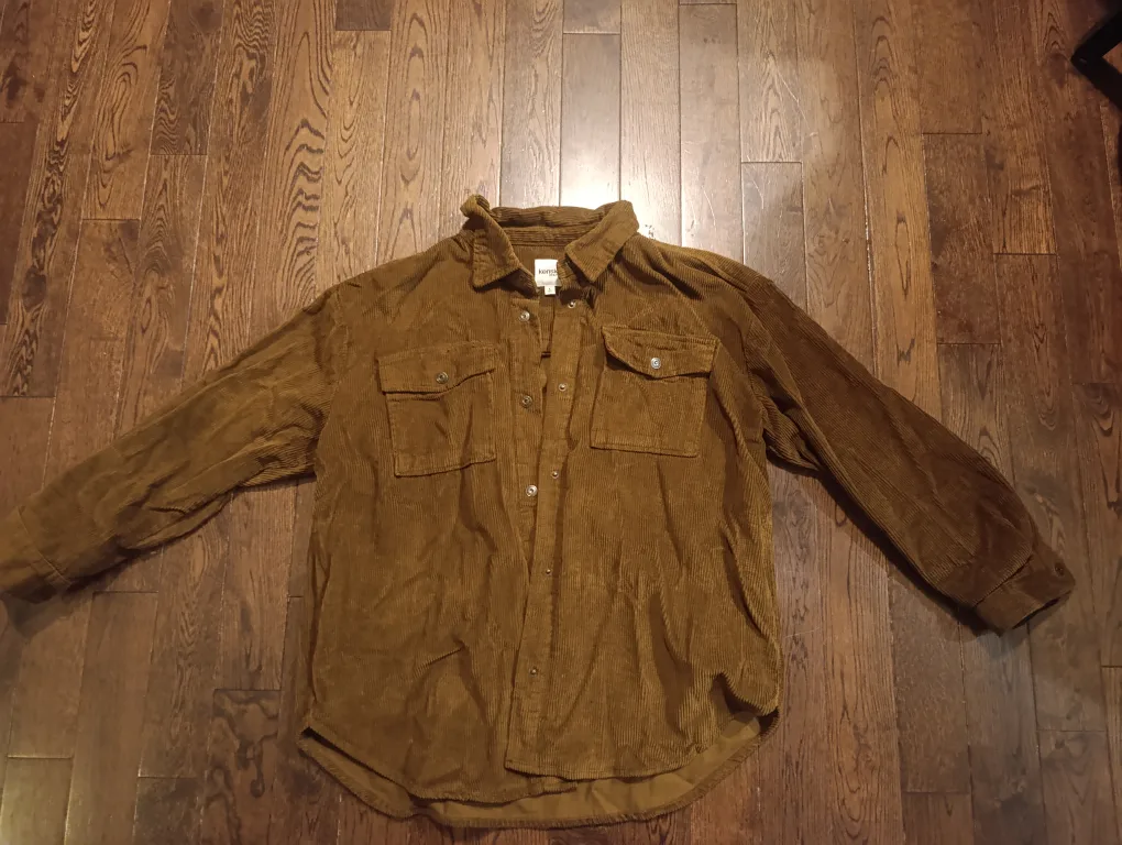 Brown Corduroy Shirt - Size L #freecycle thumbnail