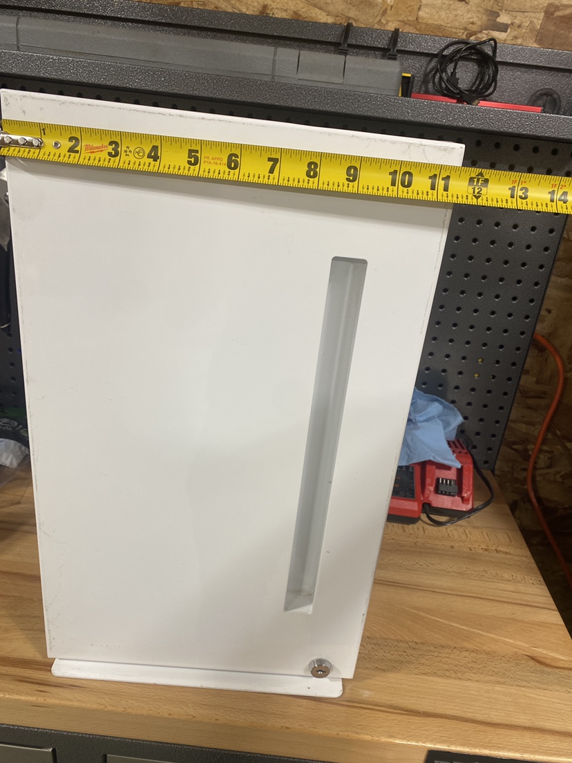 White Metal Cabinet with Mirror Door - photo 4