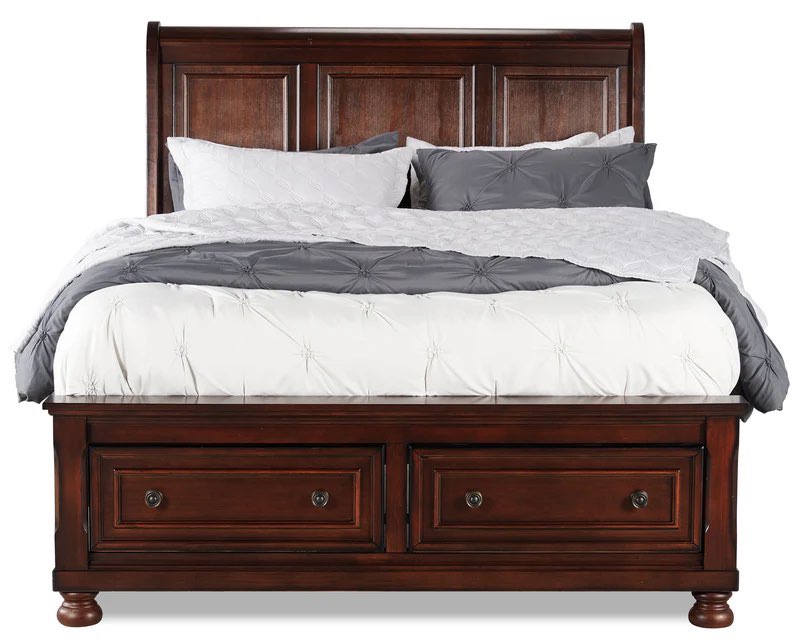 King Sleigh Bed with Storage & Matching Dresser & Nightstand - photo 2