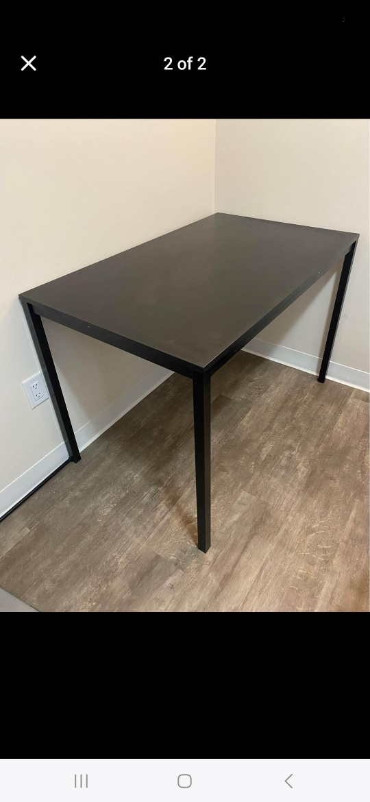 moving sale 2 piece of Black Metal Table ikea