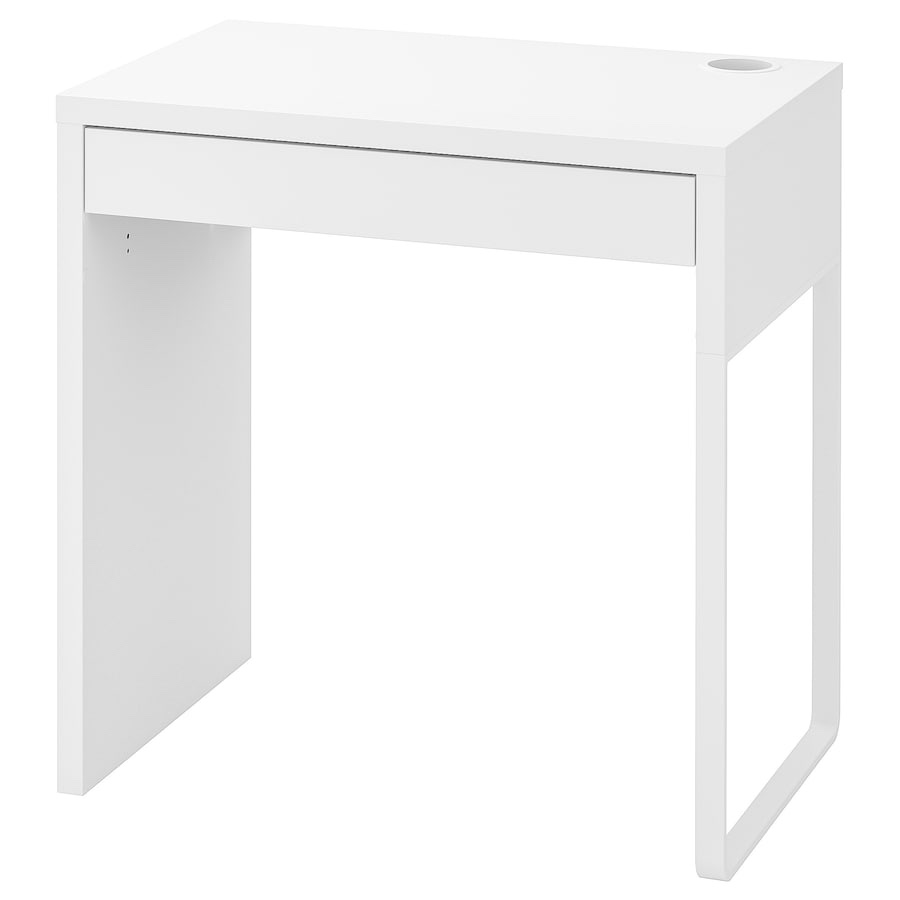 MICKE Desk, white, 73x50 cm (28 3/4x19 5/8 ")