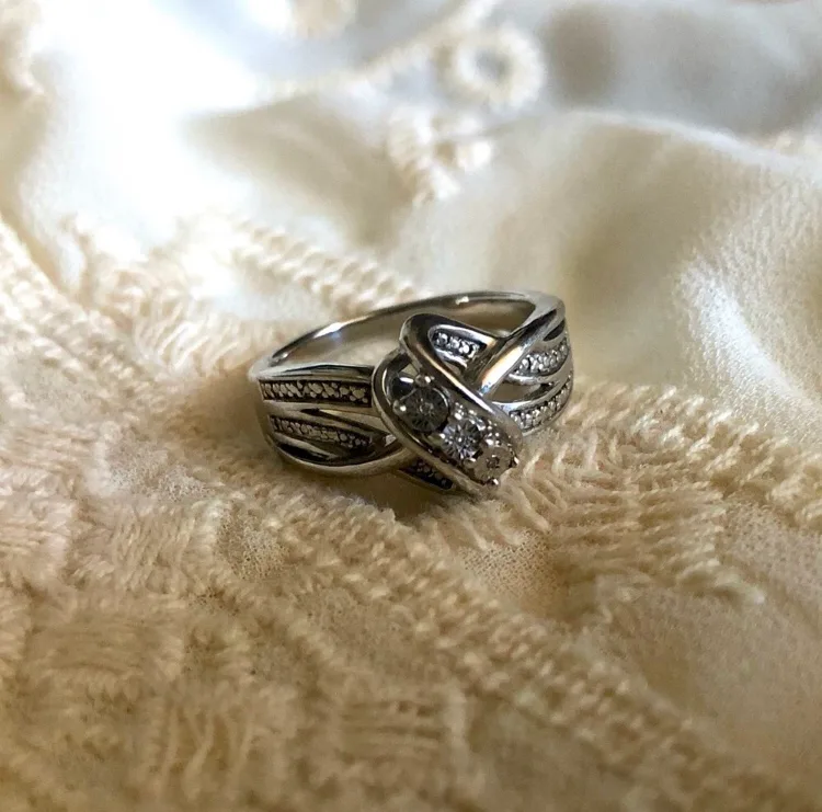 Silver hoop Ring thumbnail