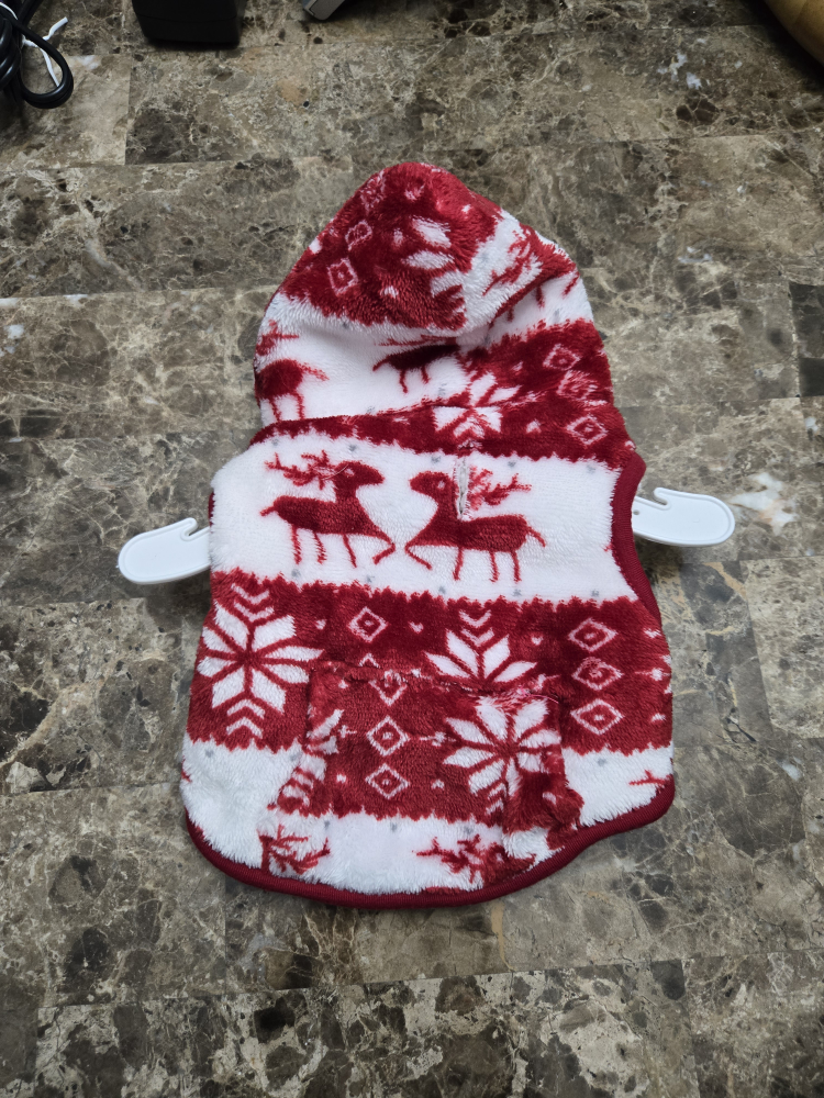Red and White Reindeer Dog Sweater - photo 2