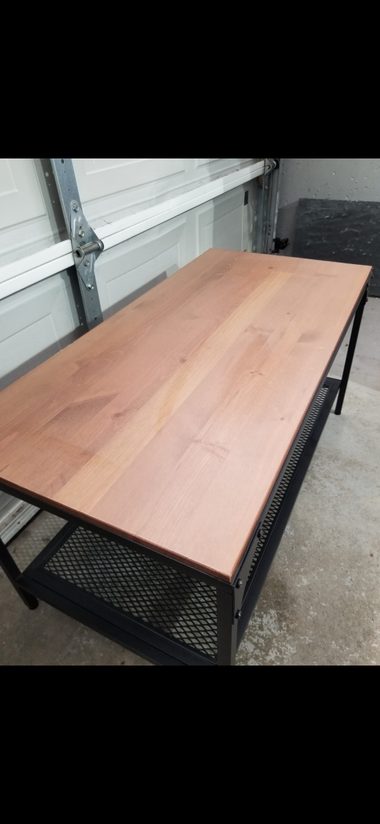 Black Metal and Wood Coffee Table - photo 3