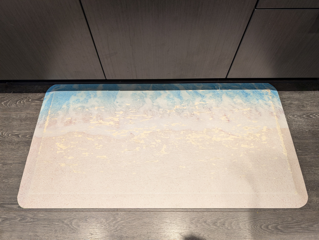 Ombre Blue and White Floor Mat