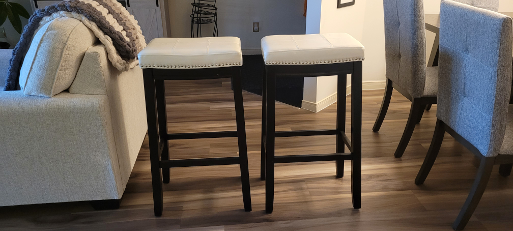 White Kitchen Stools