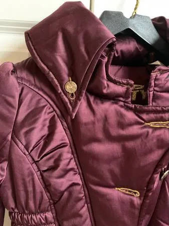Miss Sixty Burgundy Puffer Jacket Size 4 Years image indicator(3)