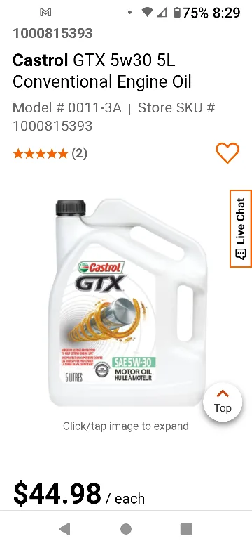 Castrol GTX 5W-30 5L Engine Oil thumbnail