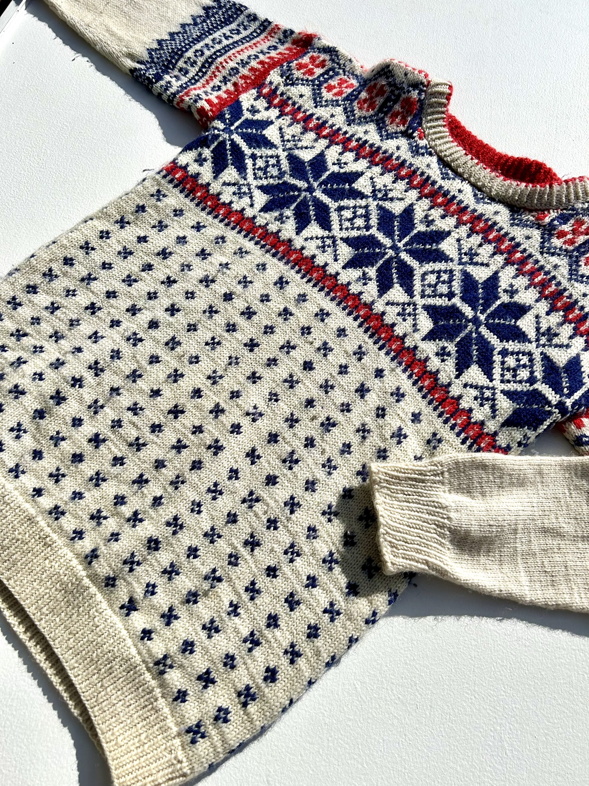 Vintage hand knit Nordic sweater - photo 2