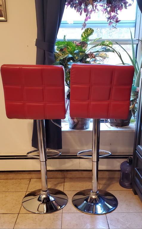 Red Bar Stools - Set of 2 - photo 2