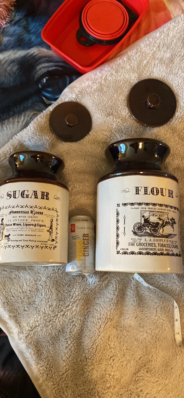 Vintage "Ye Olde Canadian" Sugar and flour Crock  #thriftypicks