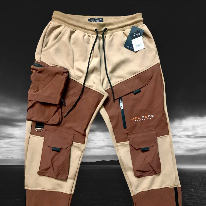 New Men’s Cargo Pants Sweatpants Size L image indicator(3)