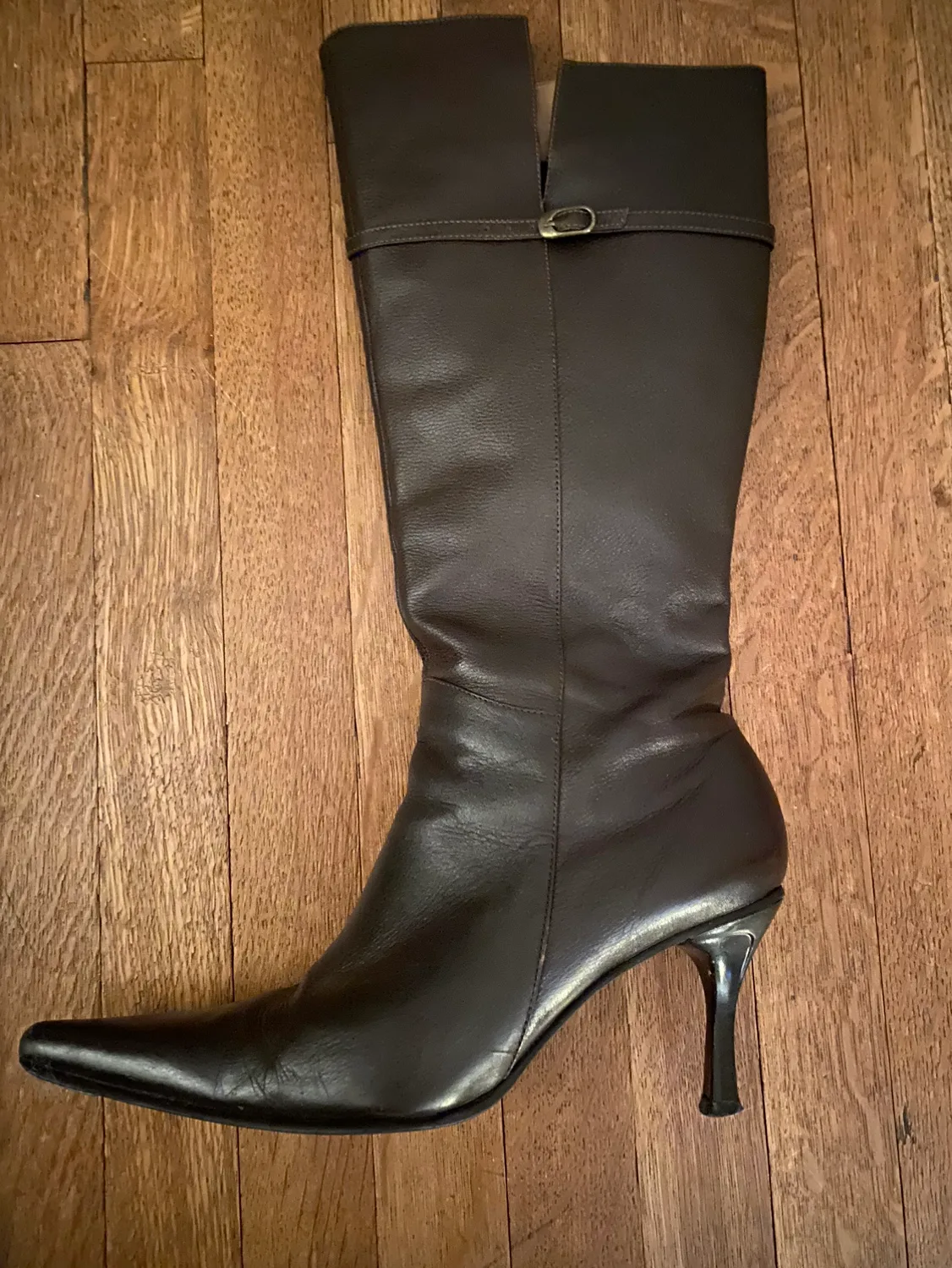 Brown Leather Boots 3” heel - Sz 7 image indicator(2)