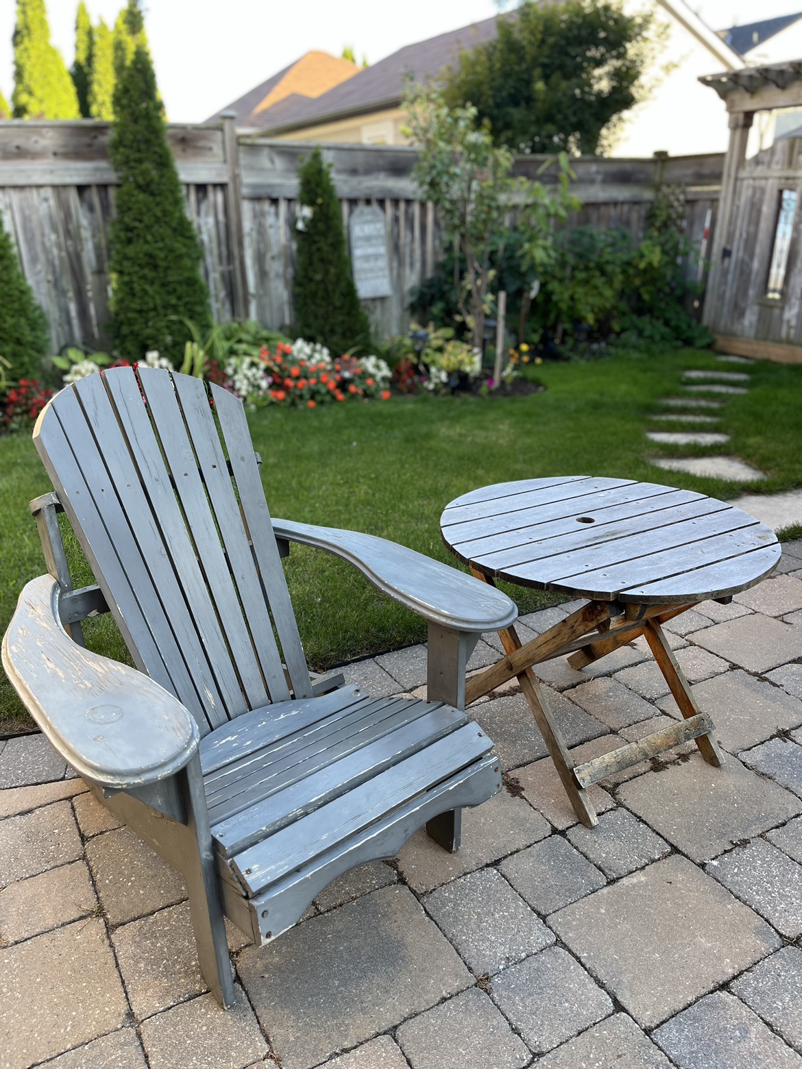 Rustic Wooden Patio Chair & Table Set DYI - photo 2