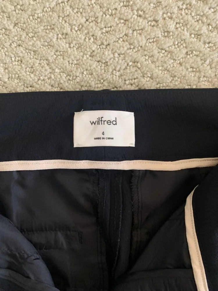 Wilfred Black Side Stripe Pants image indicator(2)