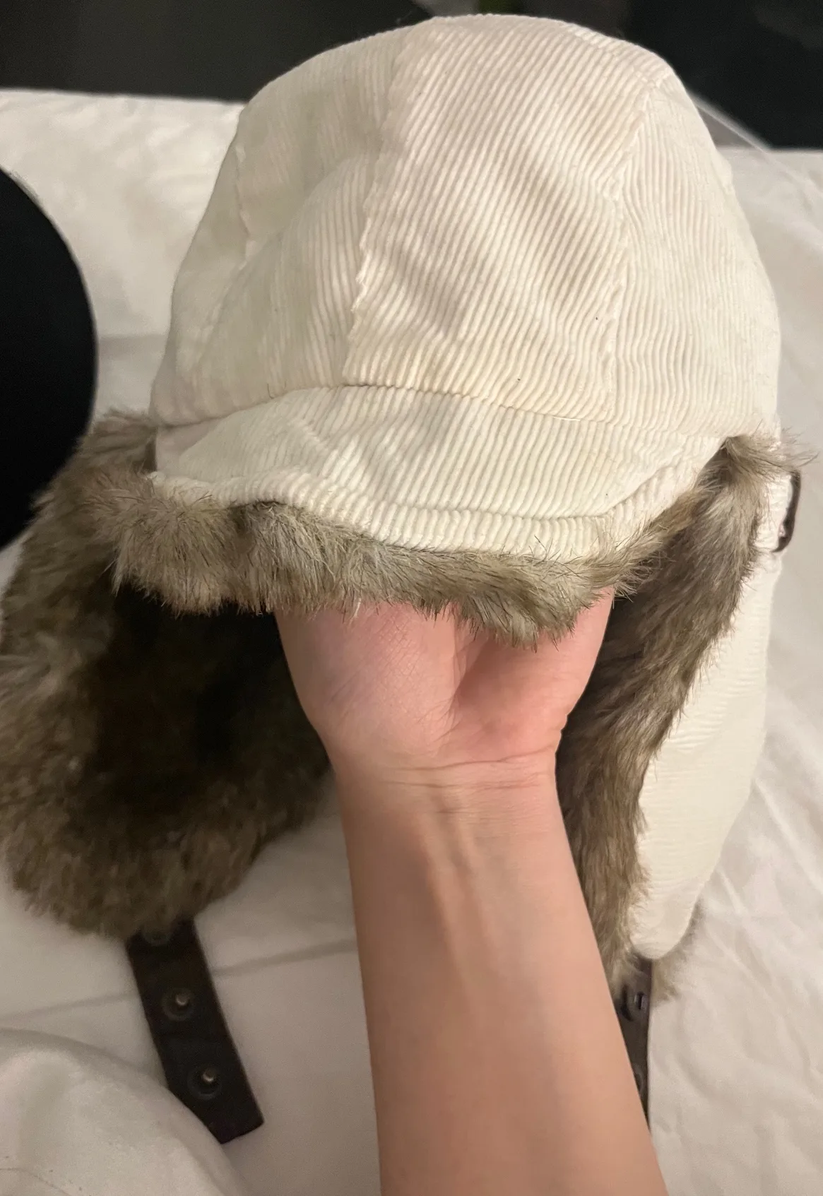 White Fur Trapper Hats thumbnail