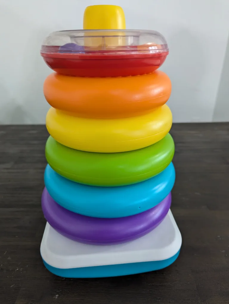 jumbo rainbow stacked rings for babies image indicator(2)