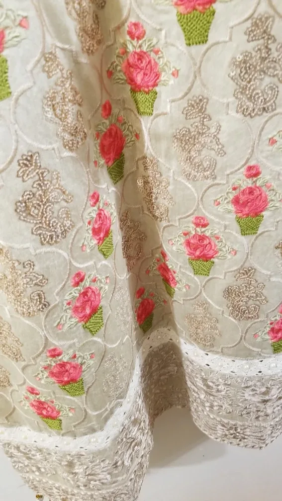 Pakistani Floral Embroidered Dress image indicator(4)