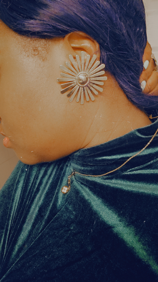 Gold Daisy Earring