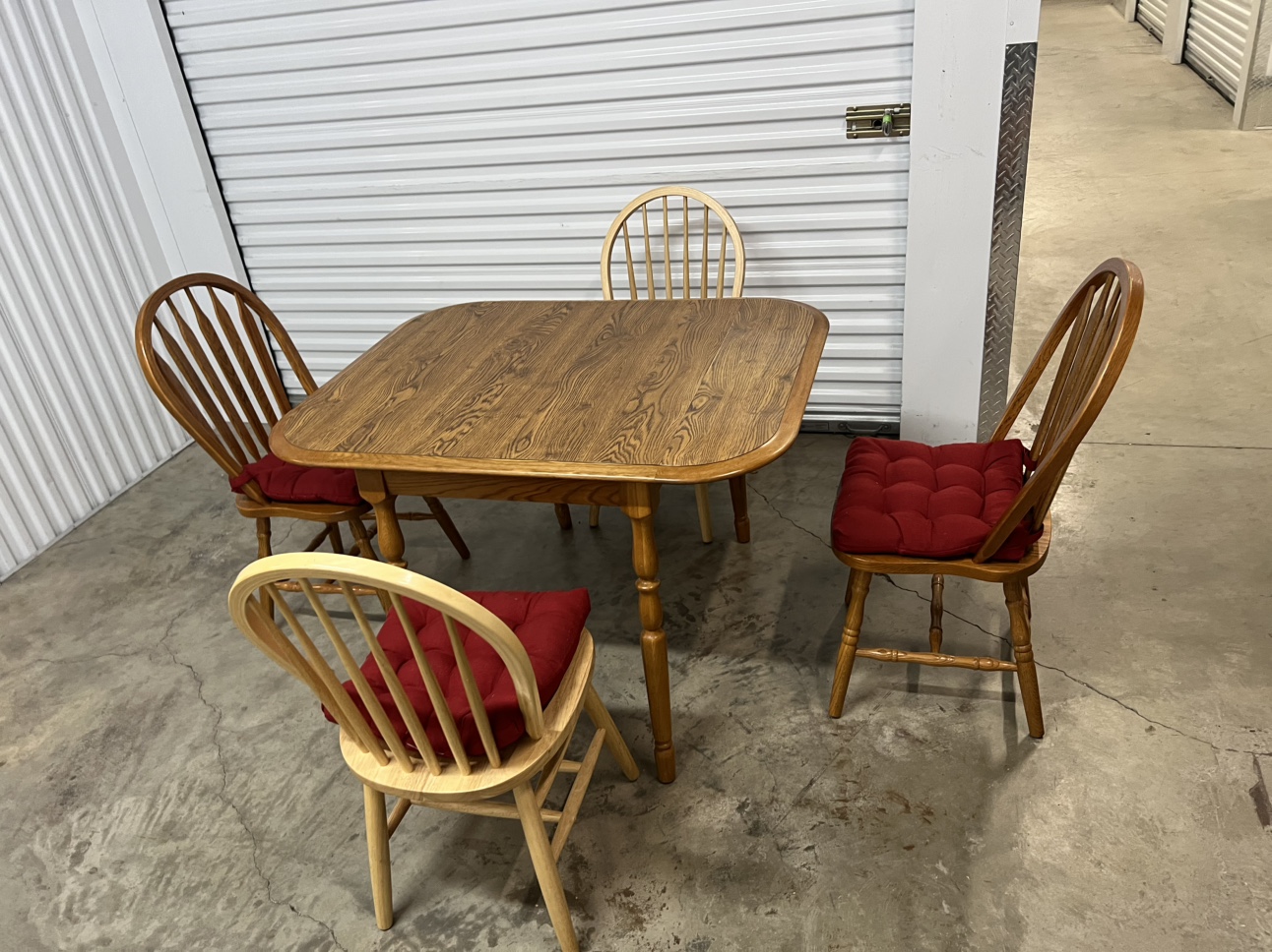 Wooden Table and Four Chairs - photo 2