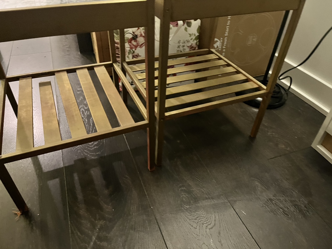 2 Gold Tables  *read description bfr msging* - photo 2