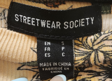 Streetwear Society Dragon Print Long Sleeve Crop Top - photo 4