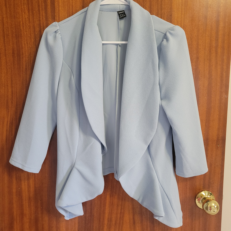 SHEIN Light Blue Blazer Jacket Size M