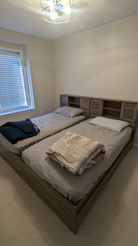 Two Single Bed Frames With Storage And Mattress
