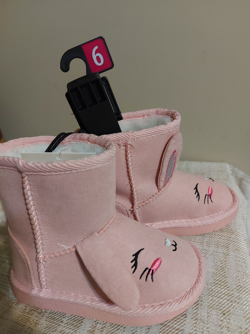 Pink Bunny Boots Size 6