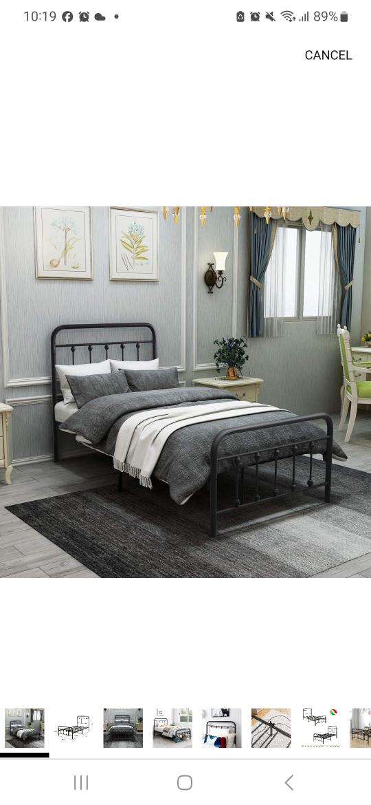 Black Metal Twin Bed Frame