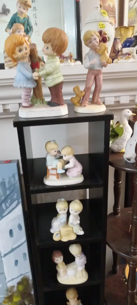 many antique porcelain figurines, statues on sale, $5, $10, $15. image indicator(10)