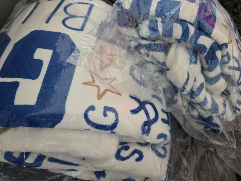 Blue Bombers  Blanket - Blue and White