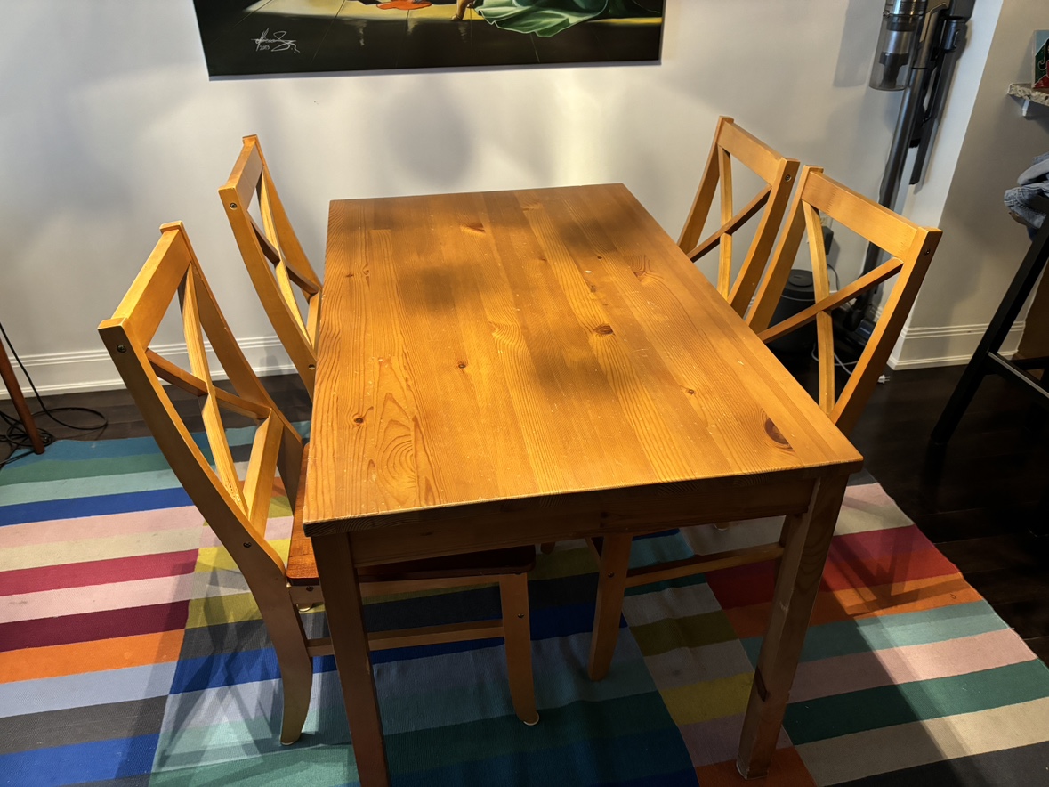 Dining Table and 4 Chairs