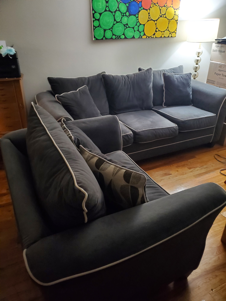 Gray Sofa and Loveseat Set